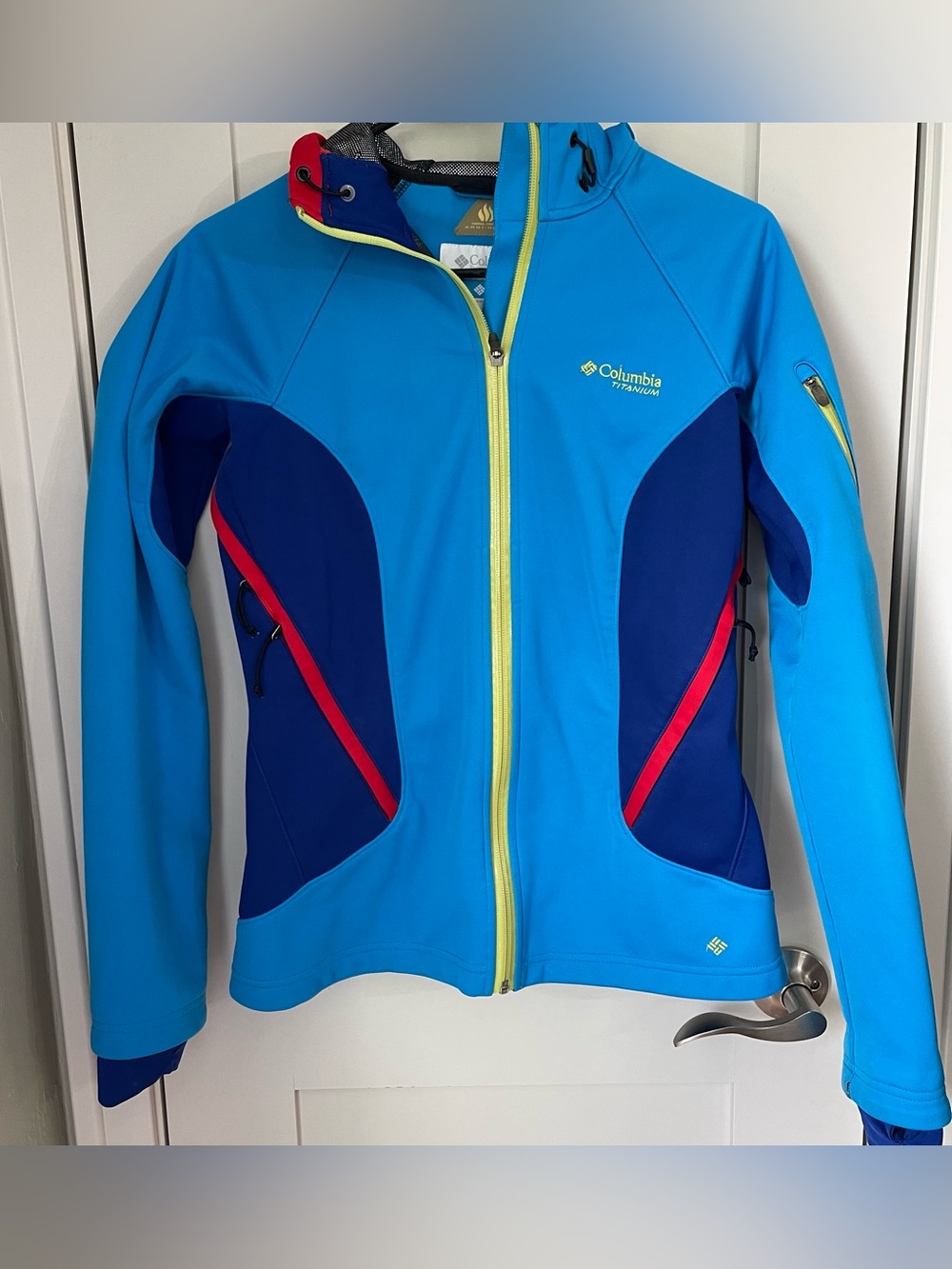 Columbia Women's Titanium Omni-Heat Thermal Hooded Softshell Jacket Small Zip